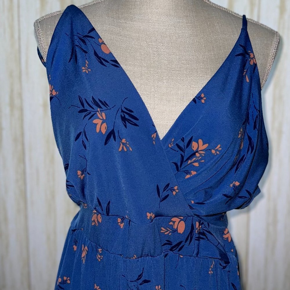 Blue Floral Romper (Kaileigh)